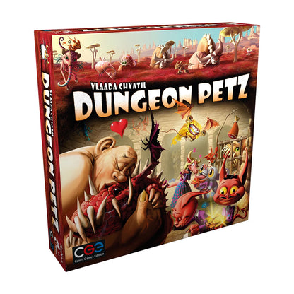 Dungeon Petz strategy board game box front showing fantasy monster pets and Czech Games Edition artwork