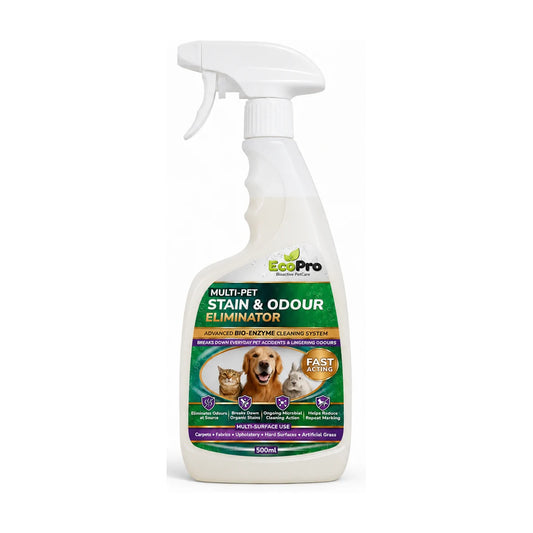 EcoPro Multi-Pet Stain & Odour Eliminator 500 ml spray bottle