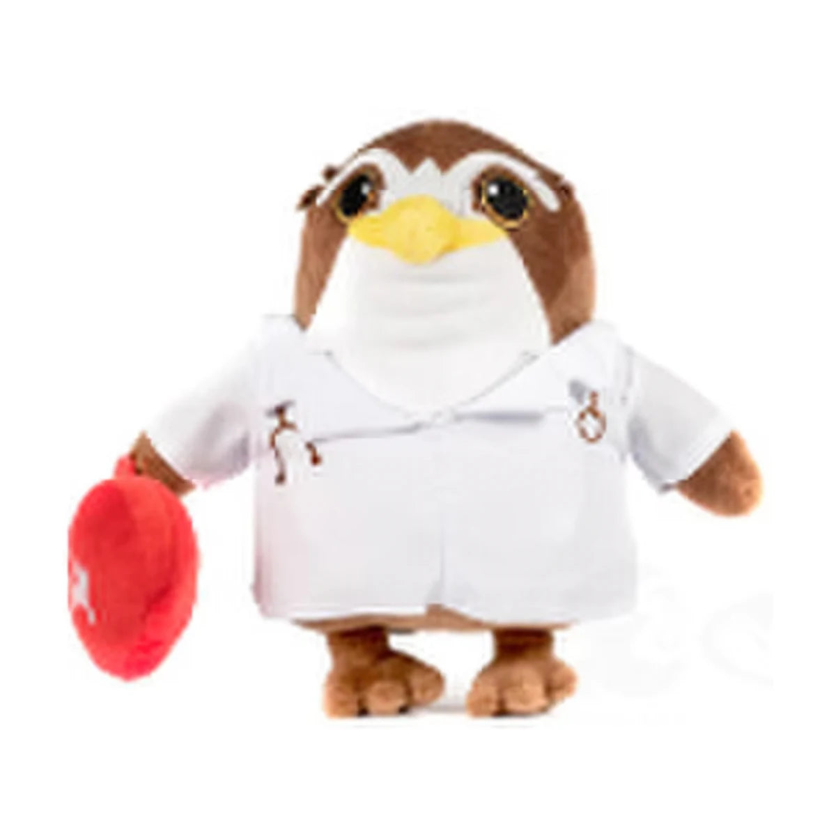 Everdell Cozy Critters Doctor plush alternate front view holding a red medical bag