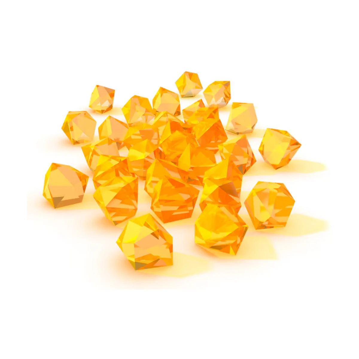 Amber-coloured Resin resource pieces from the Everdell Essentials Edition Upgrade Pack