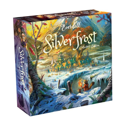 Everdell Silverfrost Collector’s Edition board game box featuring the snowy land of Silverfrost