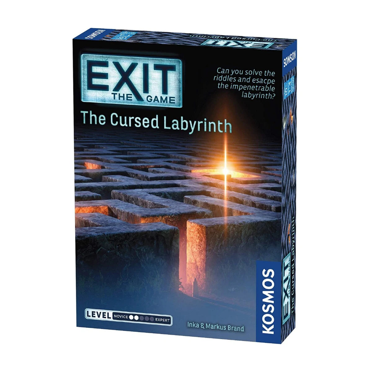 EXIT The Cursed Labyrinth escape room board game box front for cooperative puzzle-solving