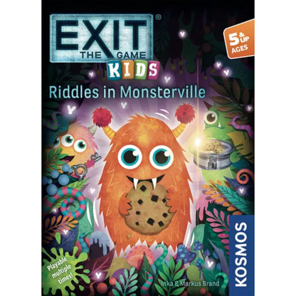 EXIT Kids Riddles in Monsterville colourful monster cover art for children’s puzzle game