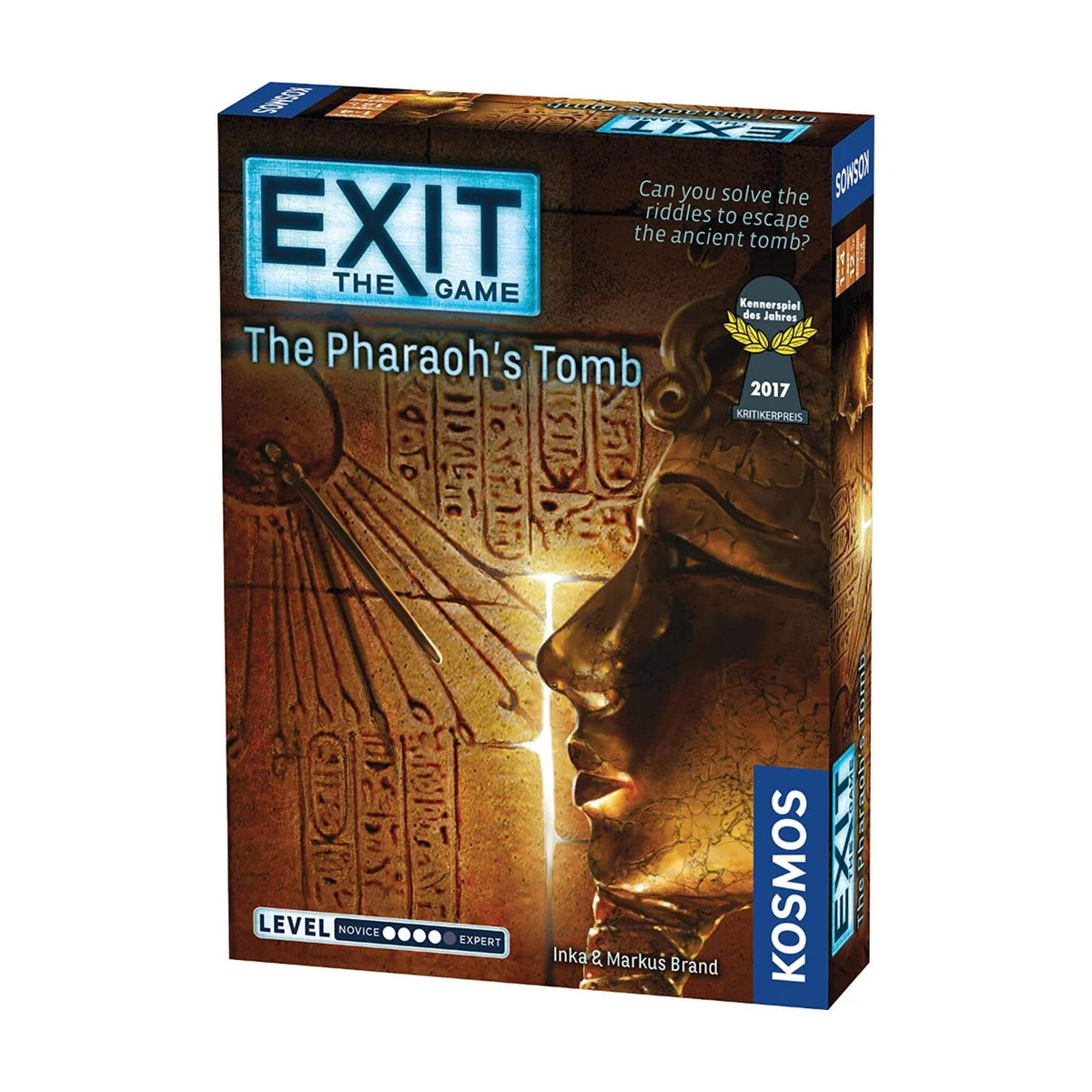 EXIT The Game The Pharaoh's Tomb cooperative escape room game box by KOSMOS with ancient Egyptian tomb artwork