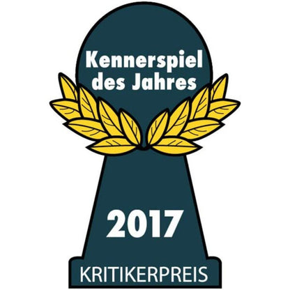 Kennerspiel des Jahres 2017 Kritikerpreis award badge featured on EXIT The Pharaoh's Tomb packaging