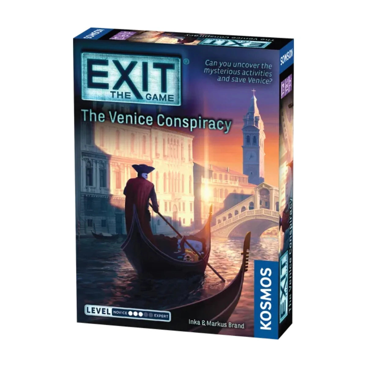 EXIT The Game The Venice Conspiracy cooperative escape room game box by KOSMOS set in Venice