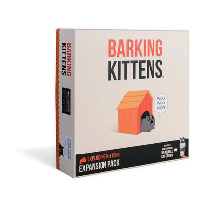 Exploding Kittens Barking Kittens expansion pack front box