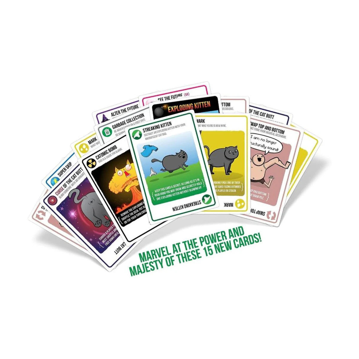 Streaking Kittens expansion cards for Exploding Kittens