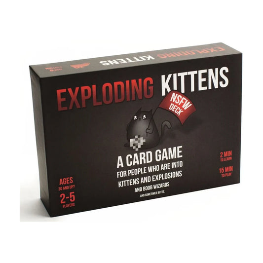 Exploding Kittens NSFW Edition adult card game front box