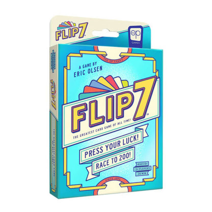 Flip 7 family card game hangtab box