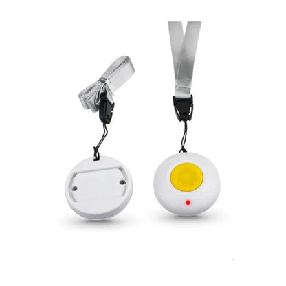 Wearable SOS panic button 433MHz front and back view with lanyard for GT10WC GT10WR
