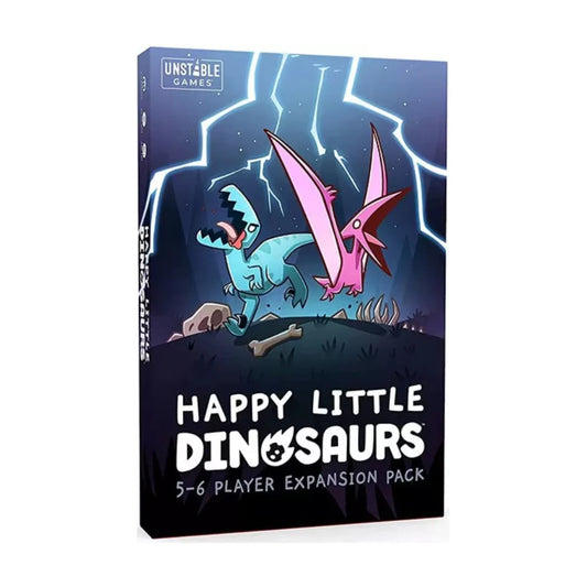 Happy Little Dinosaurs 5-6 Player Expansion box with two colourful cartoon dinosaurs