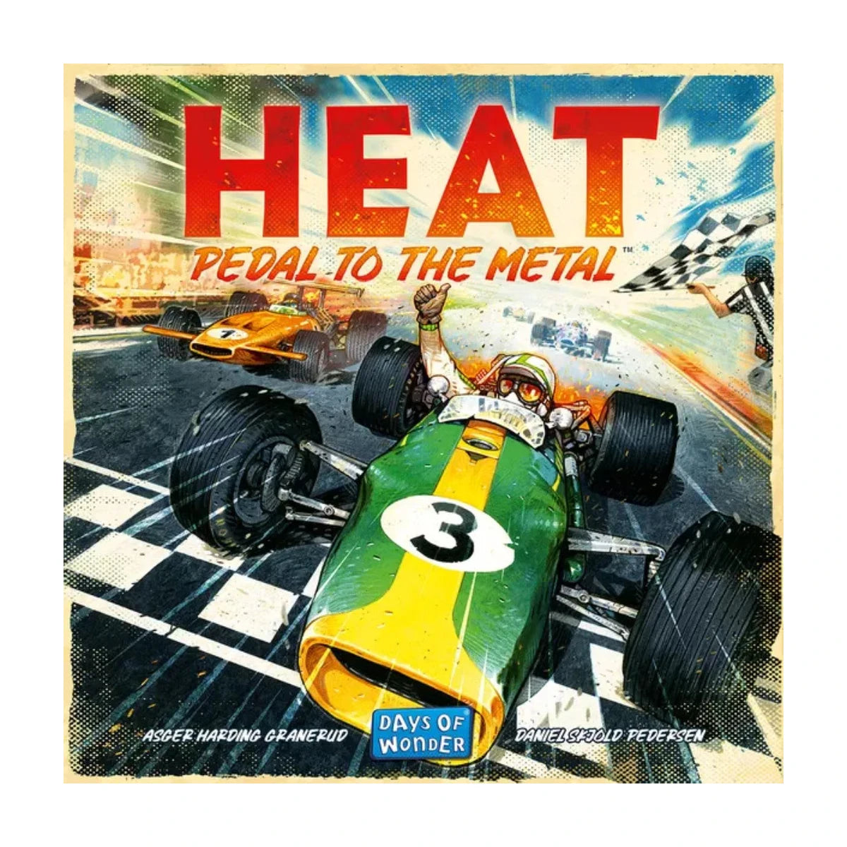 Heat Pedal to the Metal board game box front