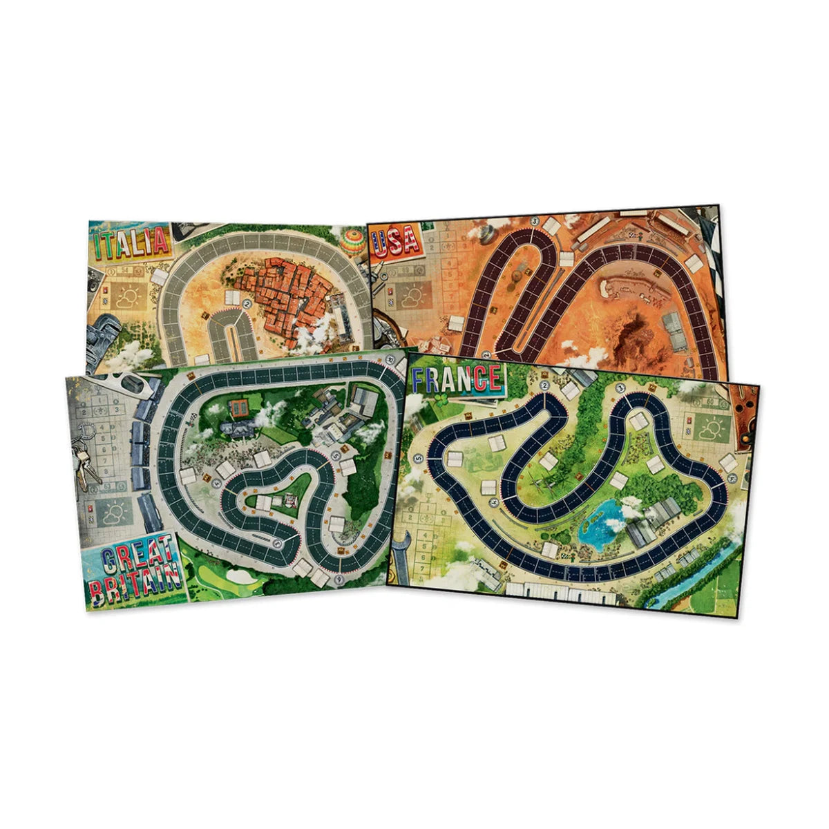 Heat Pedal to the Metal board game race track boards