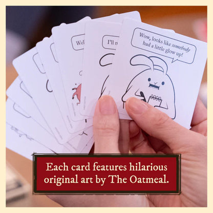 Horrible Therapist Extra Horrible Edition Treatment cards featuring original artwork by The Oatmeal