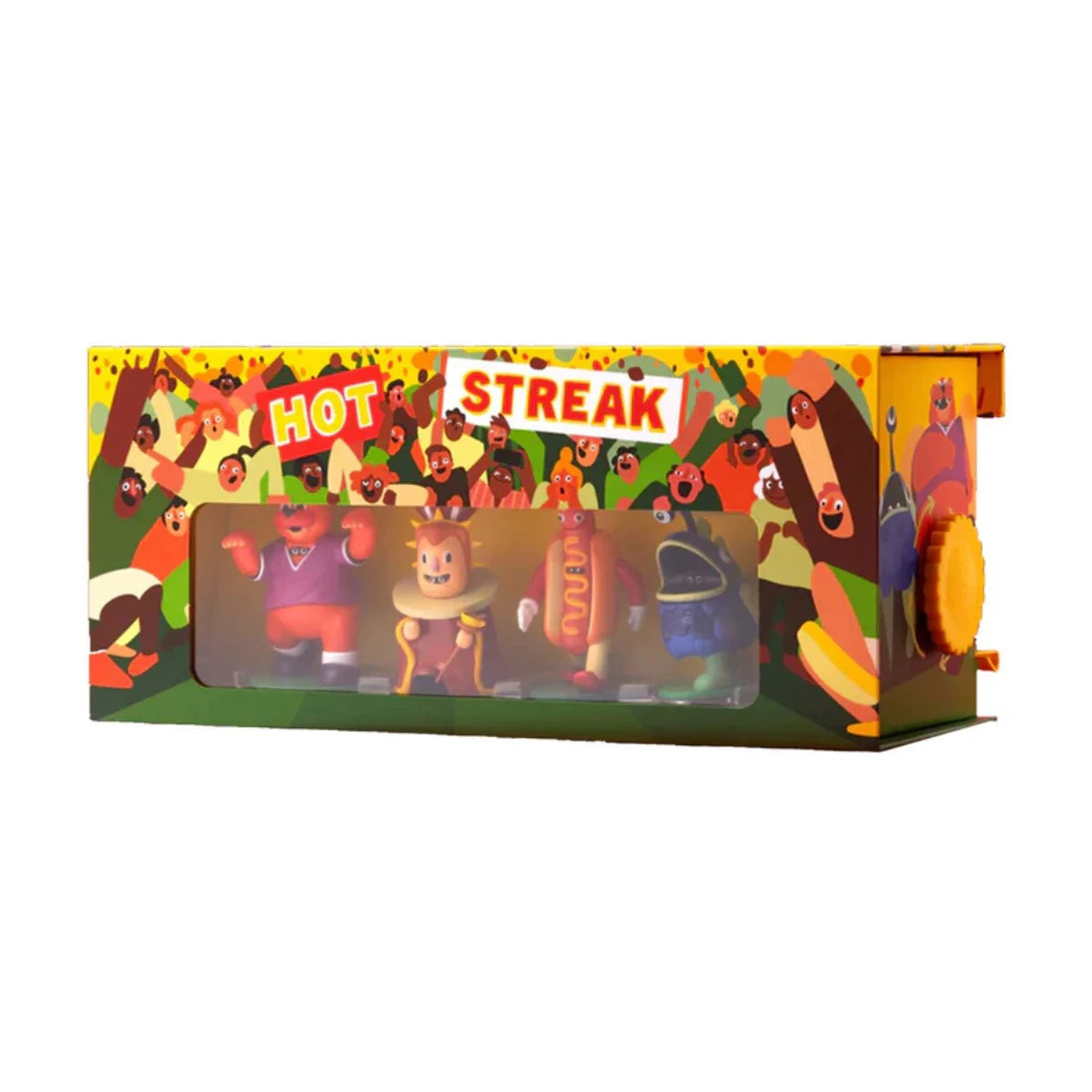 Hot Streak mascot racing party game box with four colourful mascot figures