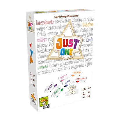 Just One White Box Edition cooperative party game box by Repos Production for 3 to 7 players