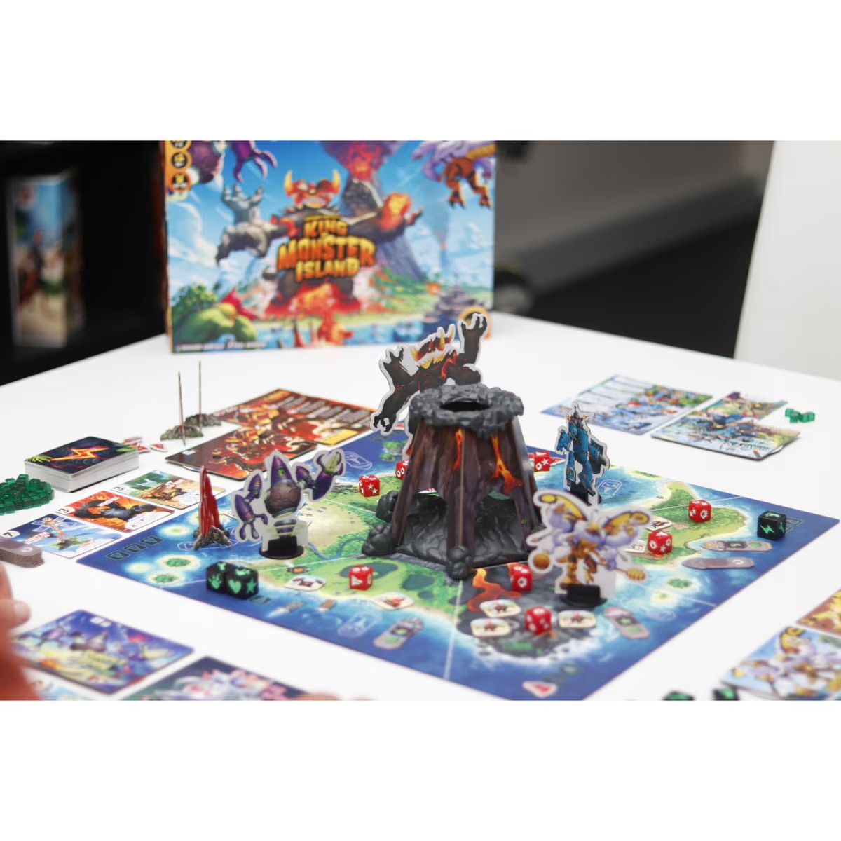 King of Monster Island board game being played on a table