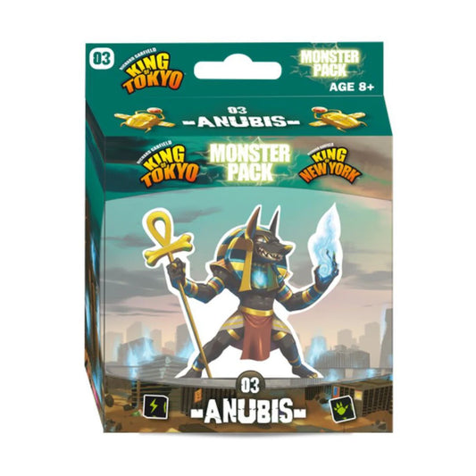 King of Tokyo Anubis Monster Pack box front showing the Anubis expansion for King of Tokyo and King of New York