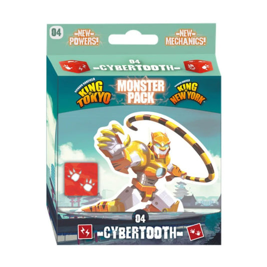 King of Tokyo Cybertooth Monster Pack box front showing the Cybertooth expansion for King of Tokyo and King of New York