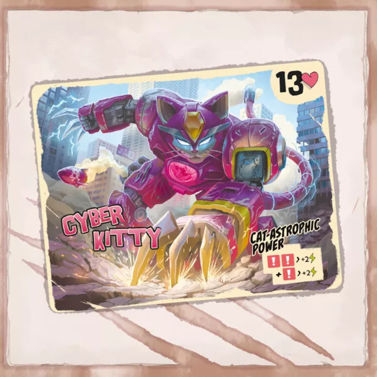 King of Tokyo Duel board game Cyber Kitty monster character card