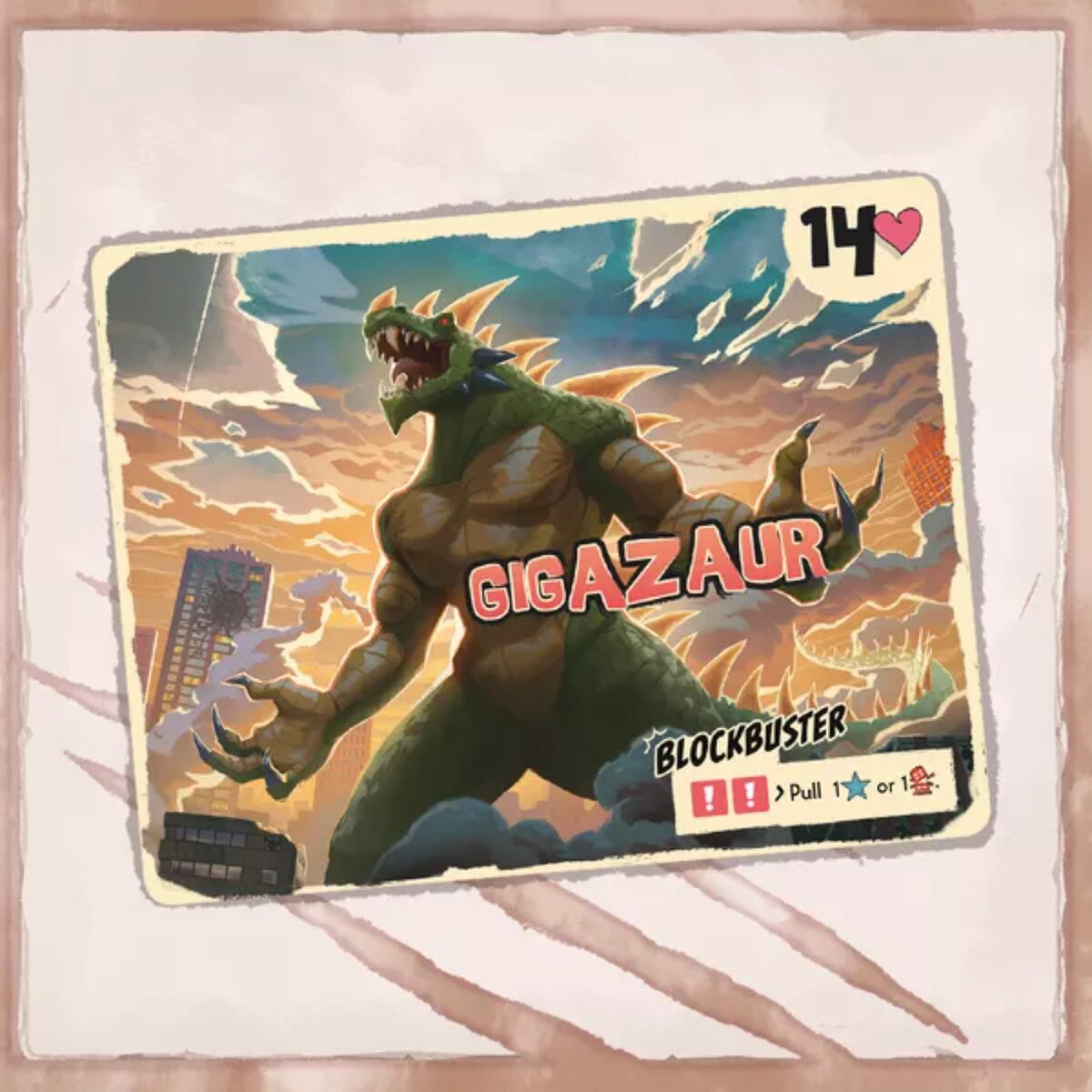 King of Tokyo Duel board game Gigazaur monster character card