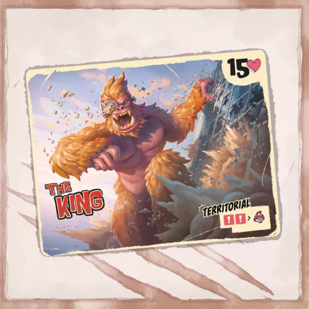 King of Tokyo Duel board game The King monster character card