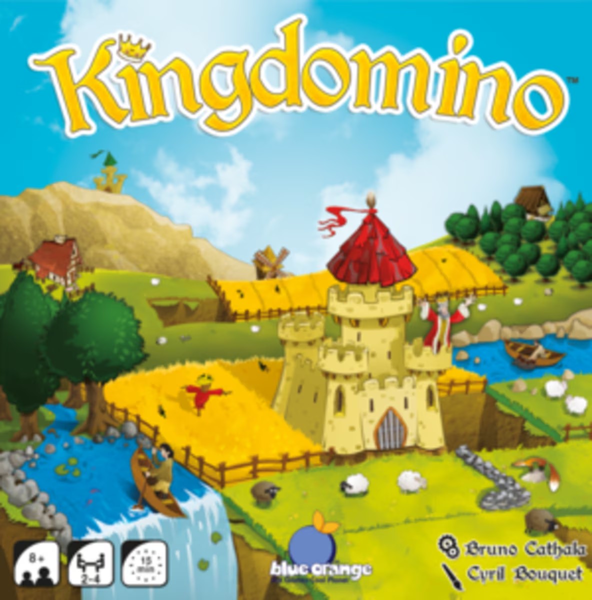 Kingdomino board game box front closeup