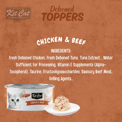 Kit Cat Chicken & Beef Aspic ingredients information graphic