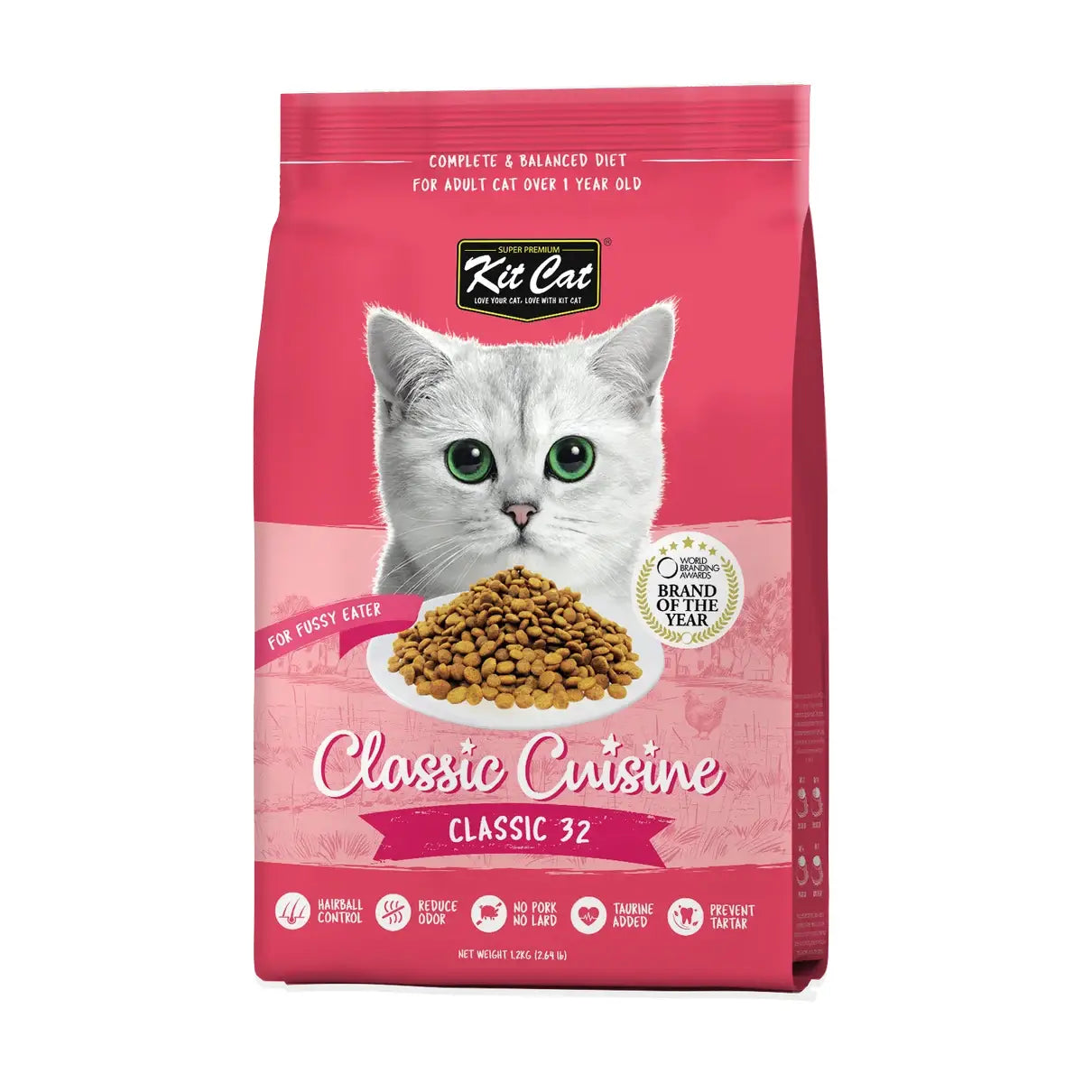 Kit Cat Classic Cuisine Classic 32 dry cat food 1.2 kg front pack