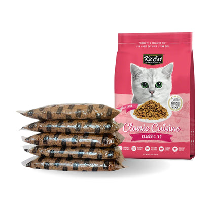 Kit Cat Classic Cuisine Classic 32 5 kg dry cat food with five individual 1 kg bags