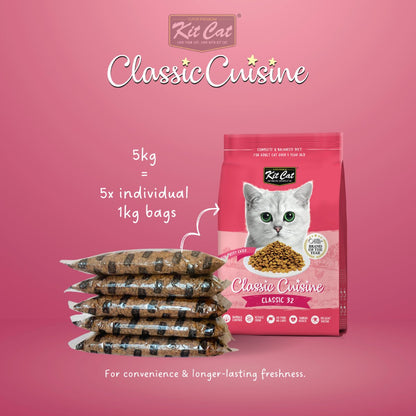 Kit Cat Classic Cuisine Classic 32 5 kg pack containing five individual 1 kg bags
