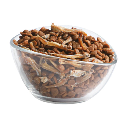 Kit Cat Classic Cuisine Mini Fish Medley dry cat food kibble with real anchovies