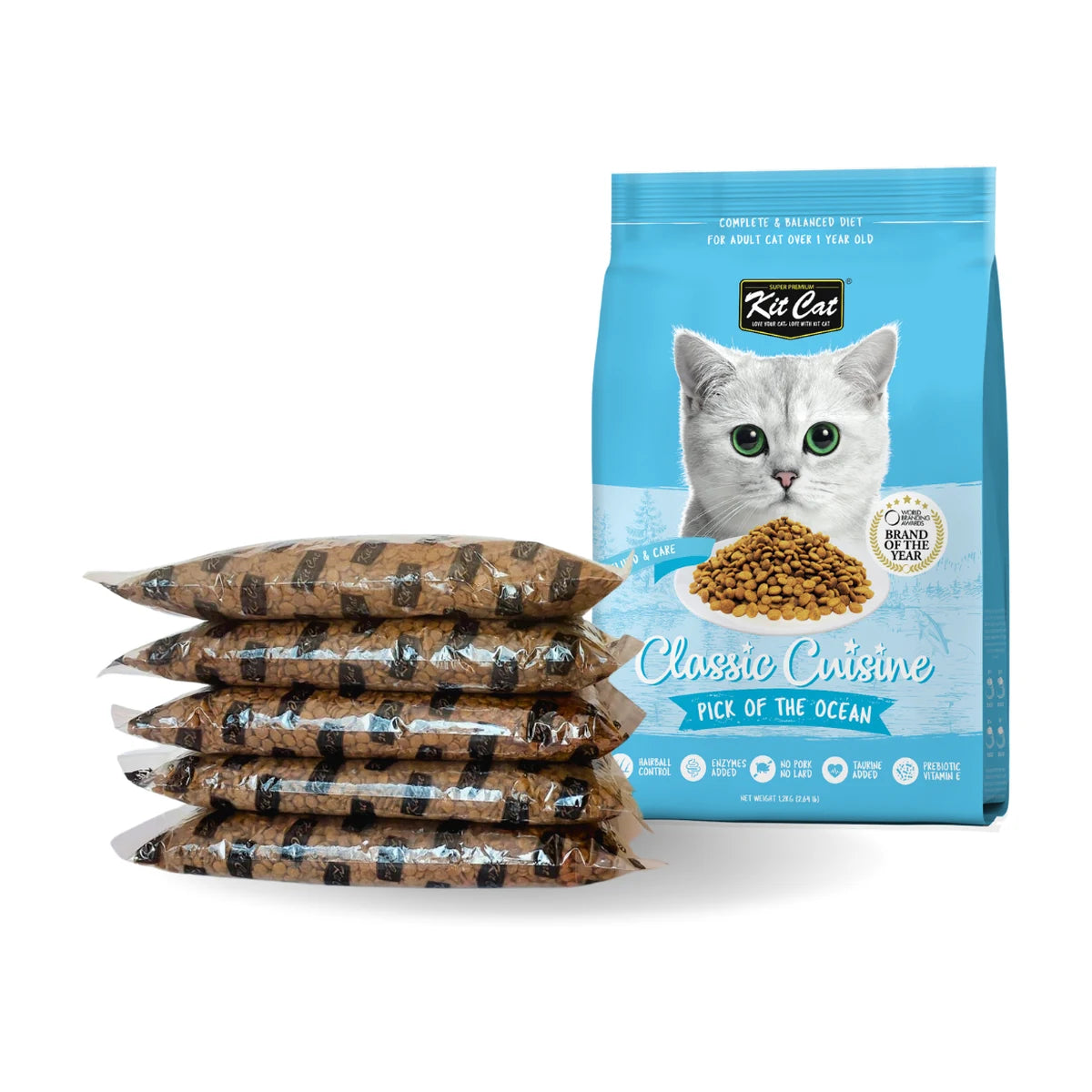 Kit Cat Classic Cuisine Pick of the Ocean 5 kg dry cat food with five individual 1 kg bags
