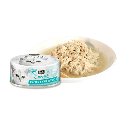 Kit Cat Chicken and Chia Seeds can beside real chicken flakes in broth