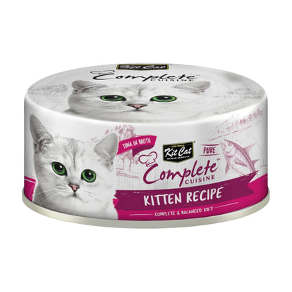 Kit Cat Complete Cuisine Kitten Tuna in Broth 70g wet cat food can