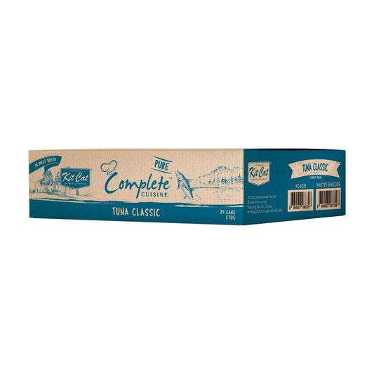 Kit Cat Complete Cuisine Tuna Classic carton with 24 70g wet cat food cans