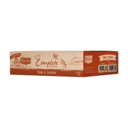 Kit Cat Complete Cuisine Tuna and Salmon carton with 24 70g wet cat food cans