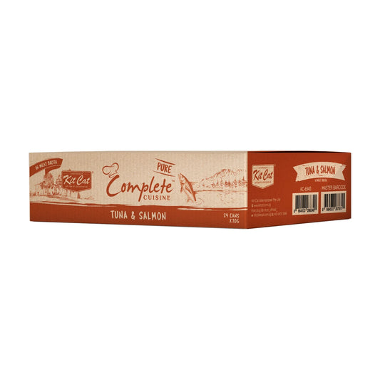 Kit Cat Complete Cuisine Tuna and Salmon carton with 24 70g wet cat food cans