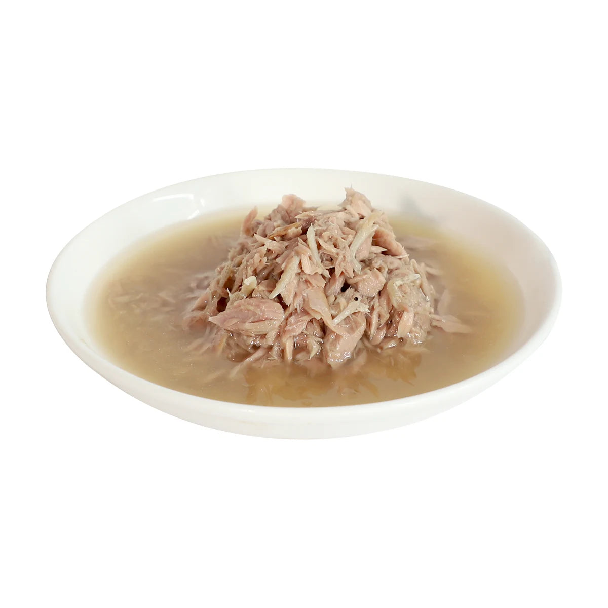 Kit Cat Complete Cuisine tuna and whitebait wet cat food in broth on a plate
