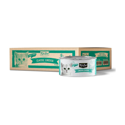 Kit Cat Deboned Chicken Classic Aspic 24 × 80g carton with one can