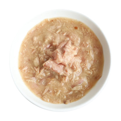 Kit Cat Goat Milk Gourmet wet cat food with white meat tuna flakes and salmon