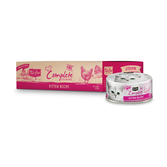 Kit Cat Kitten Complete Cuisine Chicken in Broth 24 x 70g carton with can