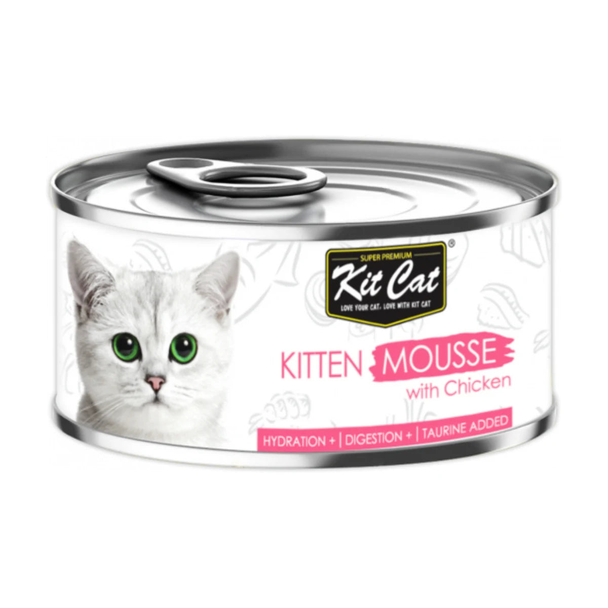 Kit Cat Kitten Mousse with Chicken 80g wet cat food can