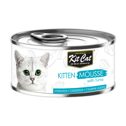Kit Cat Kitten Mousse with Tuna 80g wet cat food can