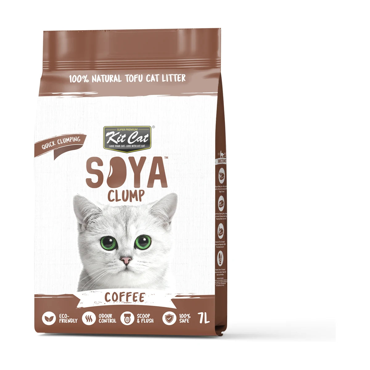 Kit Cat Soya Clump Coffee Cat Litter 7 L bag