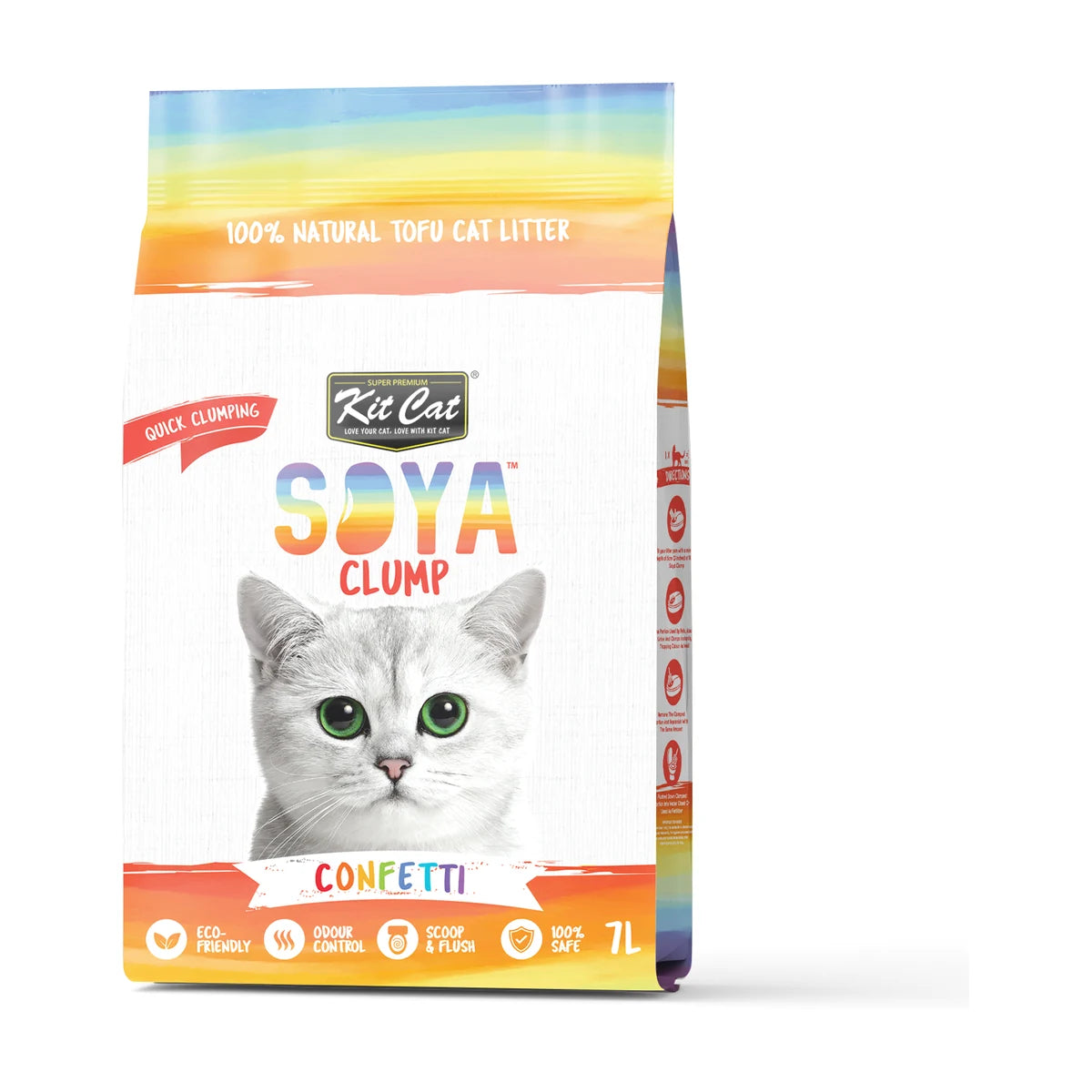 Kit Cat Soya Clump Confetti Cat Litter 7 L bag