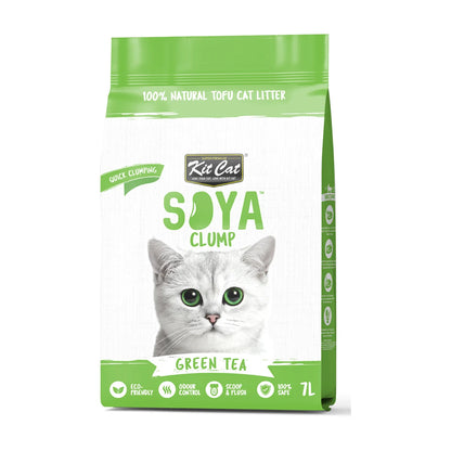 Kit Cat Soya Clump Green Tea Cat Litter 7 L bag front