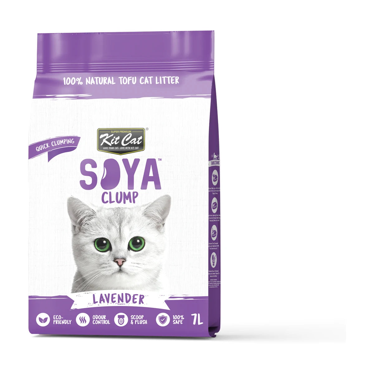 Kit Cat Soya Clump Lavender Cat Litter 7 L bag
