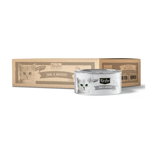 Kit Cat Deboned Tuna and Anchovy Aspic case with 24 80g cans